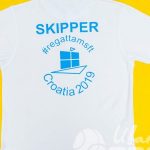 Нанесение логотип «SKIPPER» на футболки-поло