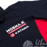 Перенос логотипа «МОБИЛ К» на футболки-поло