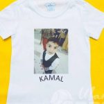 Нанесение изображение в виде фото мальчика на футболки