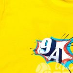 Печать надписи «9 А» на футболки
