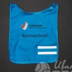 Нанесение логотипа и хештега «#PRIMASCHOOL» на светоотражающие жилеты