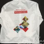 Печать коллажа из тематических картинок и надписи «#ПомнимЭтотДень» на ветровках