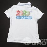 Перенос надписи «2023 FOLKORIADA» на футболки-поло