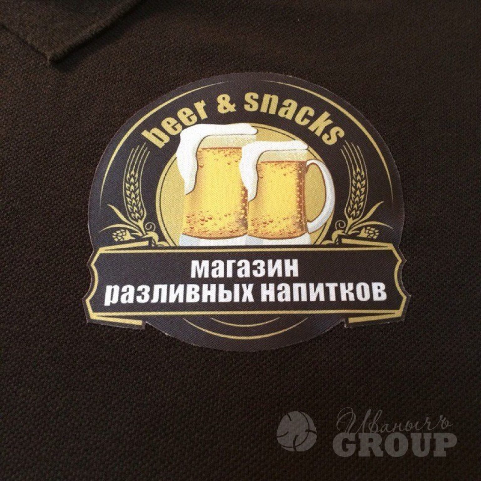 печать логотипа на поло