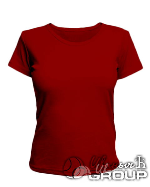 Бордовая женская футболка