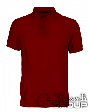 Бордовое поло мужское