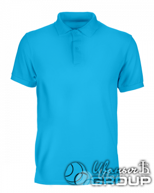 Голубое поло мужское