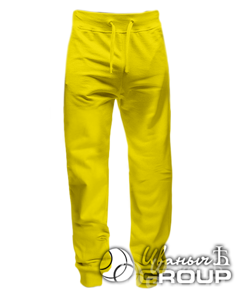 Желтые штаны прямого кроя