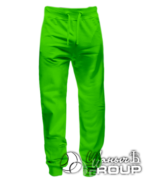 Зеленые штаны прямого кроя