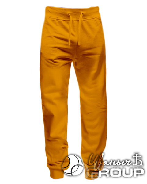 Оранжевые штаны прямого кроя