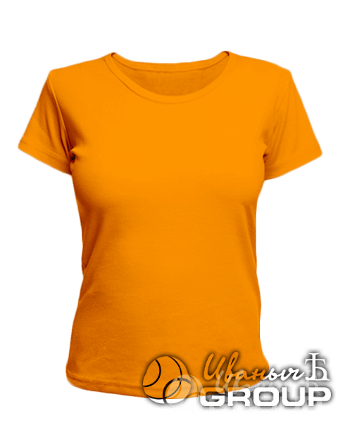 Оранжевая женская футболка для беременных