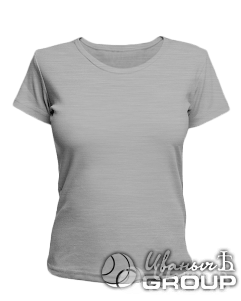 Серо-меланжевая женская футболка