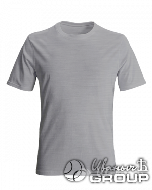 Серо-меланжевая футболка