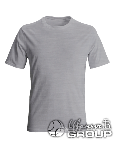 Серо-меланжевая футболка