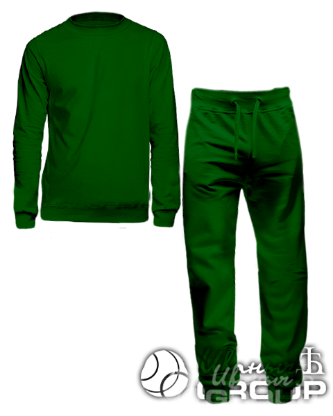 Темно-зеленый костюм мужской
