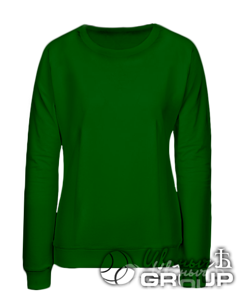 Темно-зеленый свитшот женский