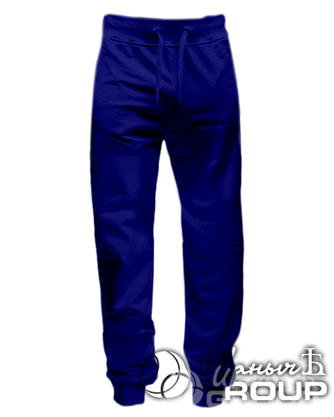 Темно-синие штаны прямого кроя