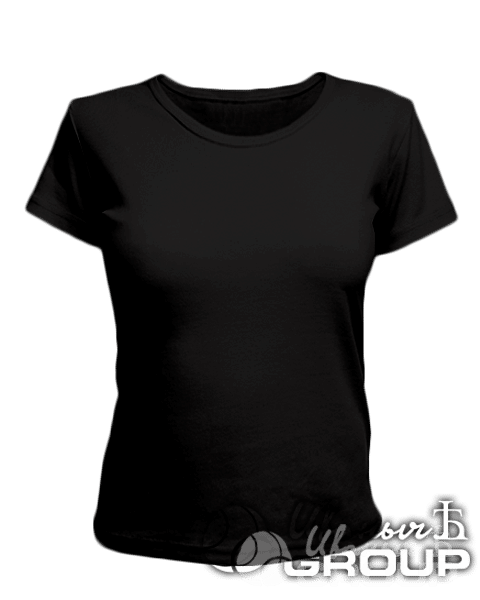 Черная женская футболка для беременных